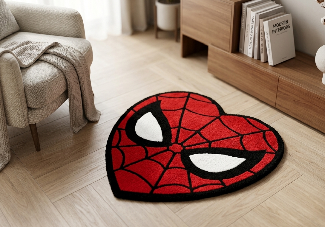 Dywan Tuftingowy - Spider serce 60x50