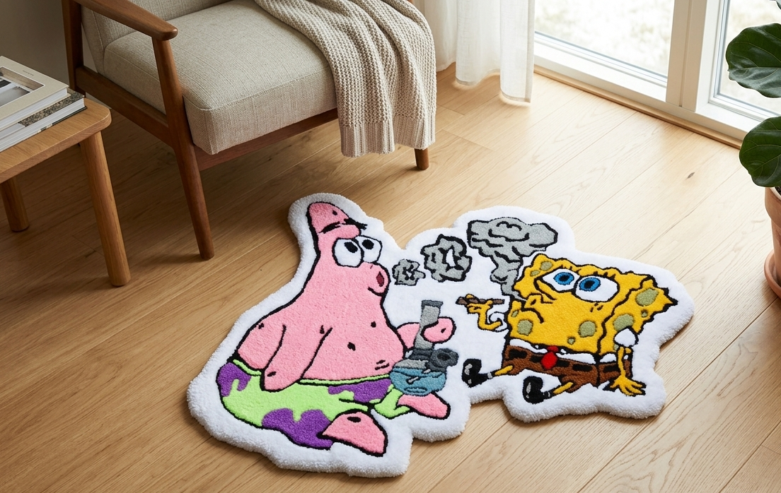 Dywan Tuftingowy - spangbob i Patryk 100x85