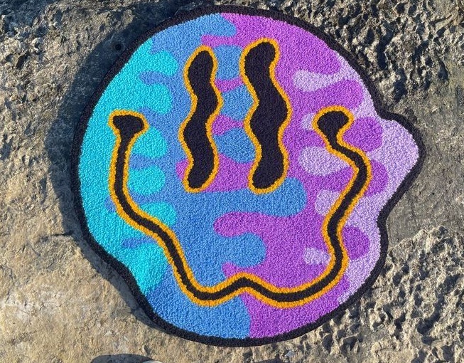 Dywan tuftingowy – Buźka - 70 × 65 cm