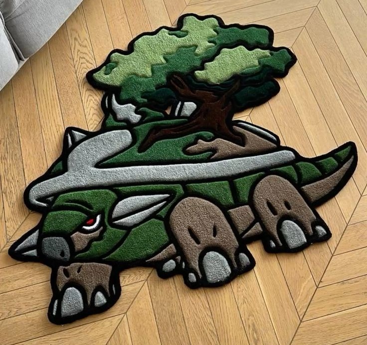 Dywan tuftingowy – Torterra Pokemon - 120 × 100 cm