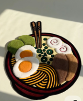 Dywan tuftingowy – Ramen 3D - 100 × 100 cm